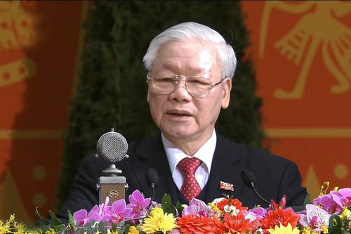 Tổng bí thư Nguyễn Phú Trọng đọc diễn văn bế mạc Đại hội XIII