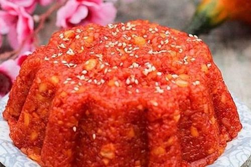 Cách nấu món xôi gấc cúng ông Công ông Táo