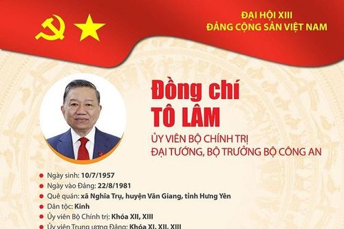 Quá trình công tác Ủy viên Bộ Chính trị Tô Lâm