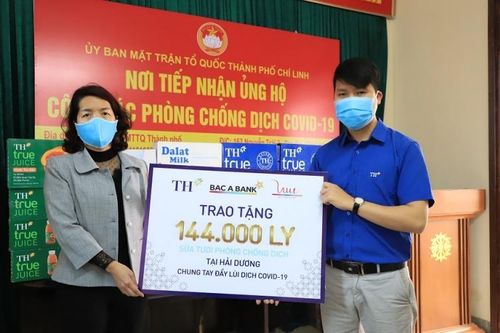 Tập đoàn TH tặng sữa và loại đồ uống góp sức chống dịch Covid-19