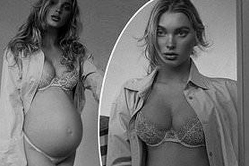 Thiên thần nội y Elsa Hosk mặc nội y táo bạo cận ngày sinh con