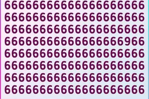 Thách thức thị giác 5 giây: Có 1 số 9 trong cả 'rừng' số 6, bạn có kịp tìm ra?