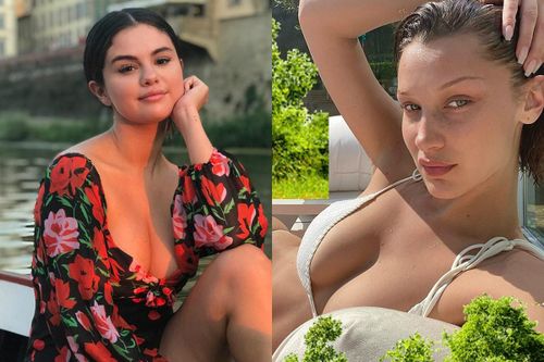 Selena Gomez, Bella Hadid khoe mặt mộc