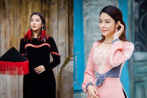 Á hậu, diễn viên Yan My kiêu sa với áo dài nhung cách tân