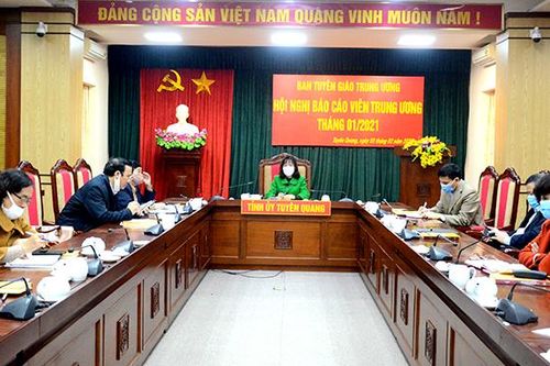 Hội nghị trực tuyến báo cáo viên Trung ương tháng 1-2021