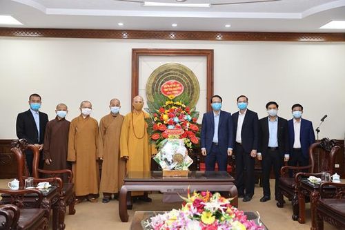 Ban Trị sự GHPGVN tỉnh Thái Nguyên chúc tết lãnh đạo tỉnh