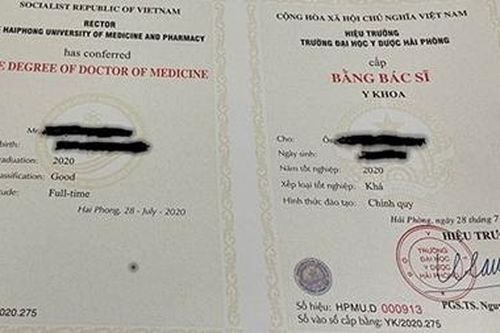 Triệt phá đường dây làm giả cả bằng bác sỹ y khoa