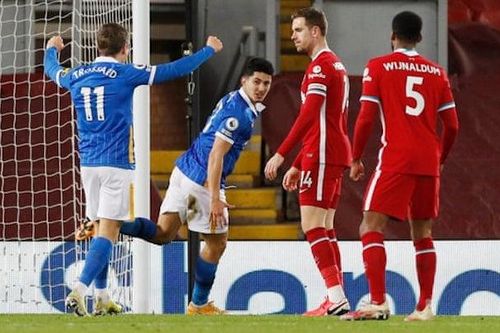 Liverpool thua Brighton 0-1