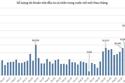 Hơn 86.100 tài khoản chứng khoán mới nhảy vào thị trường đúng đỉnh tháng 1
