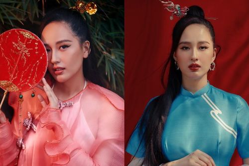 Hơn 10 năm mới mặc lại áo dài, Hoa hậu Mai Phương Thúy đẹp sắc sảo như mỹ nữ cổ trang