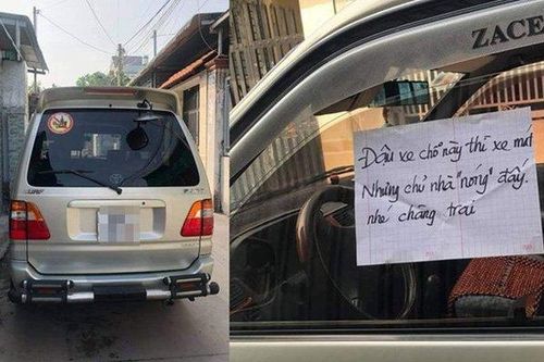 Đỗ xe chắn kín cửa, chủ nhà viết tờ giấy 'dằn mặt nhẹ' tài xế gây bão mạng xã hội