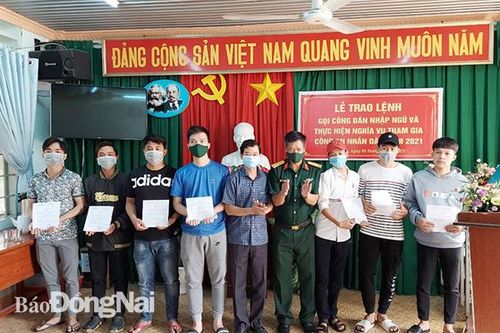 Phát lệnh cho thanh niên nhập ngũ năm 2021 tại các xã, phường, thị trấn