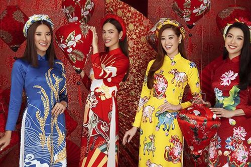 Dàn Hoa - Á hậu Hoàn vũ Việt Nam rạng ngời trong bộ ảnh Tết
