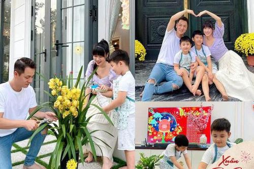 Biệt thự hơn 45 tỷ đồng của vợ chồng Đăng Khôi - Thủy Anh được trang hoàng đón Tết