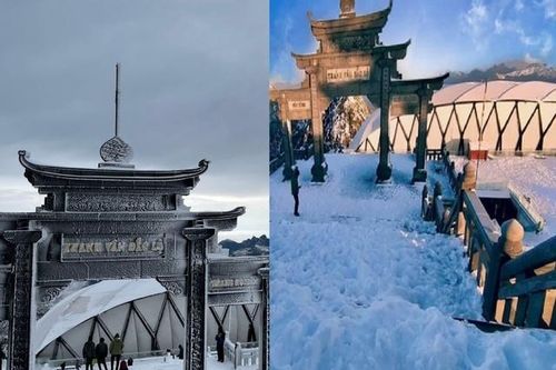 Ngày 29 Tết, tuyết vẫn phủ trắng đỉnh Fansipan đẹp mê hồn