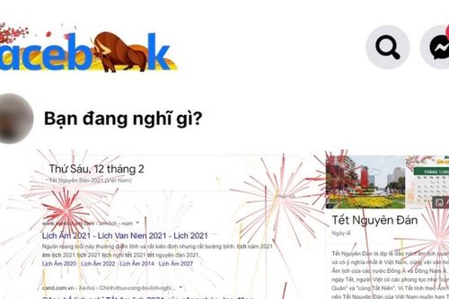 Facebook đổi logo trâu vàng và cành đào đón Tết, Google bắn pháo hoa tưng bừng