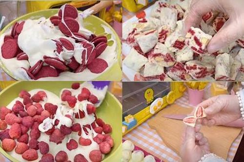 Món ngon ngày Tết: Những viên kẹo Nougat lạ miệng với bánh quy, dừa non và mứt quả khô