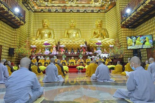 Chùa Giác Ngộ tổ chức đón giao thừa qua hình thức trực tuyến