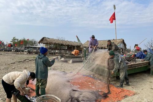 Ngư dân biển Hải Tiến ra khơi ngày đầu năm lấy may