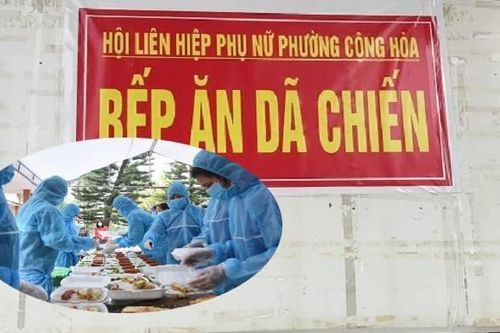 Bếp ăn dã chiến đỏ lửa xuyên Tết tại tâm dịch Chí Linh