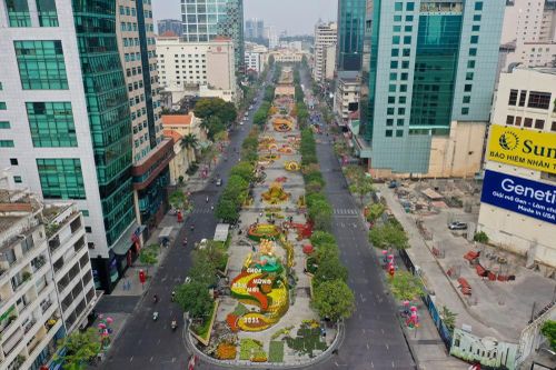 Những con đường khoe sắc hoa xuân nổi bật dịp năm mới