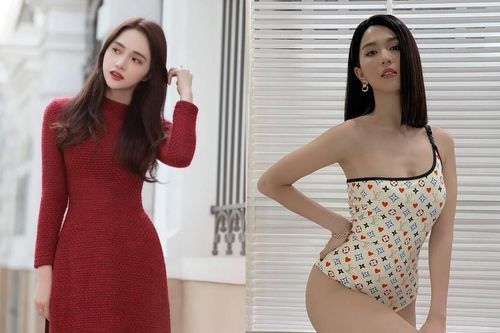 Sao mặc gì mùng 2 Tết: Ngọc Trinh hở bạo với áo tắm triệu đô, đối lập Hương Giang nền nã cùng áo dài