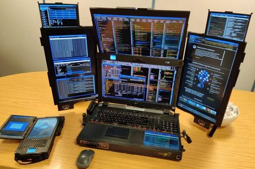 'Siêu laptop' 7 màn hình giúp dân chứng khoán thoải mái lướt sóng