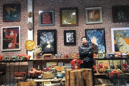 Ðàn trâu sơn mài độc đáo ở làng cổ Ðường Lâm