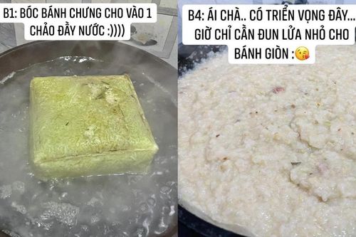 Cô gái làm món bánh chưng chiên nước lọc giống trên mạng, nhìn thành quả ai cũng bàng hoàng