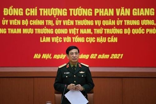 Thượng tướng Phan Văn Giang làm việc với 2 Tổng cục