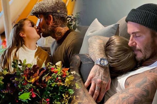 'Lịm tim' trước khoảnh khắc David Beckham âu yếm ôm con gái Harper đang ngủ say