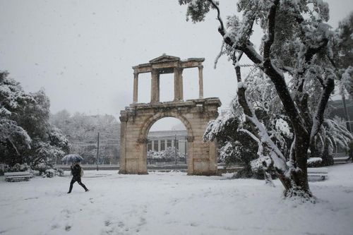 Athens hóa xứ sở thần tiên trong tuyết trắng