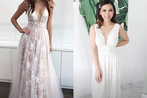 Cô gái thử mua váy cưới giá rẻ trên mạng