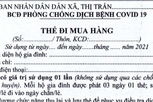 Hải Dương: Huyện Cẩm Giàng cấp thẻ ra đồng, thẻ mua hàng cho người dân