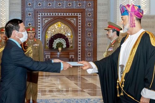 Đại sứ Vũ Viết Dũng trình Ủy nhiệm thư lên Quốc vương Oman Haitham bin Tarik