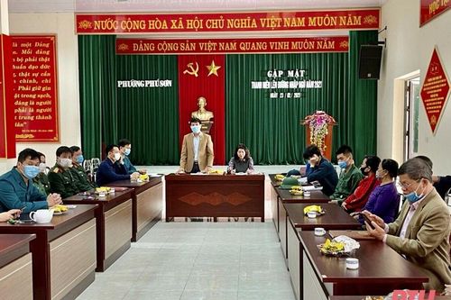 Phường Phú Sơn gặp mặt thanh niên thực hiện nghĩa vụ Quân sự năm 2021