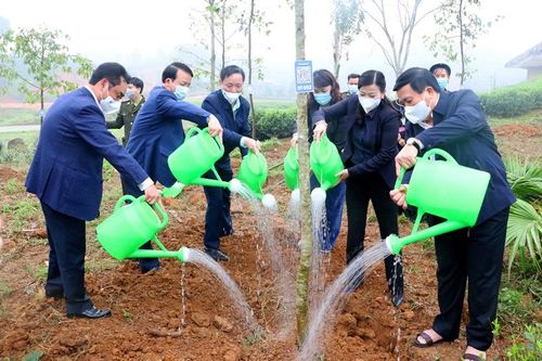 Đồng chí Nguyễn Xuân Thắng phát động Tết trồng cây tại Thái Nguyên