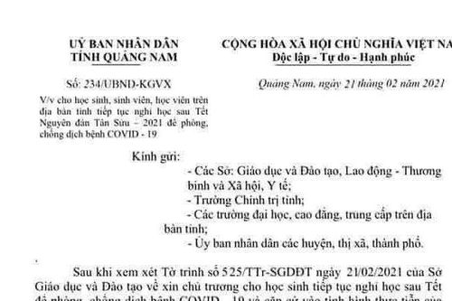 Nam sinh lớp 9 làm giả văn bản của Phó Chủ tịch UBND tỉnh Quảng Nam