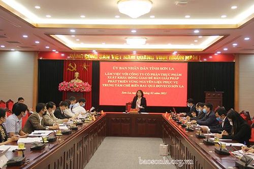 UBND tỉnh làm việc với Công ty cổ phần Thực phẩm xuất khẩu Đồng Giao
