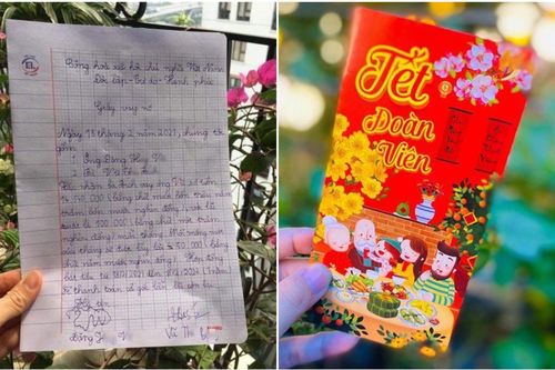 Được yêu cầu 'đưa tiền lì xì mẹ giữ cho', cậu bé 'linh cảm điều chẳng lành' liền viết cả giấy vay nợ