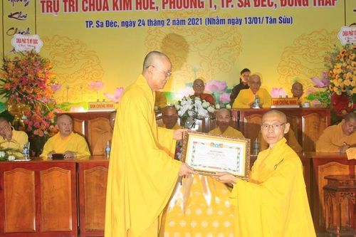 Đồng Tháp: Bổ nhiệm trụ trì chùa Kim Huê
