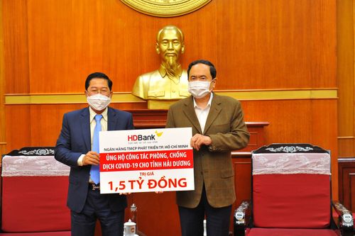 HDBank hỗ trợ Hải Dương 1,5 tỷ đồng phòng, chống dịch COVID-19