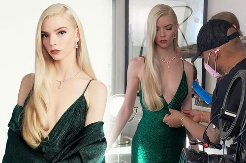Anya Taylor-Joy gây bão với nhan sắc ở hậu trường Quả Cầu Vàng 2021