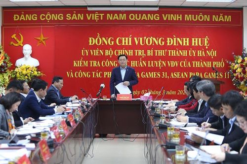 Bí thư Thành ủy Vương Đình Huệ: Đẩy nhanh tiến độ cải tạo các công trình thi đấu phục vụ SEA Games 31