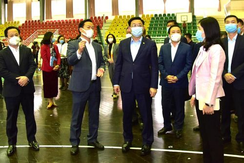 Bí thư Thành ủy Hà Nội Vương Đình Huệ kiểm tra công trình phục vụ SEA Games 31