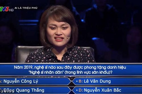 Câu hỏi về NSND Công Lý làm khó người chơi 'Ai là triệu phú'