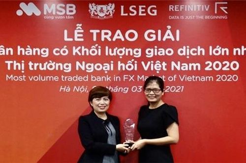 MSB là ngân hàng có khối lượng giao dịch ngoại hối lớn nhất Việt Nam