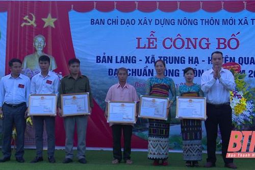 Thẩm định xã vùng cao Trung Hạ đạt chuẩn nông thôn mới