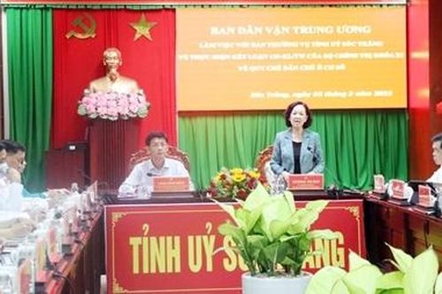 Sóc Trăng cần tiếp tục thực hiện tốt quy chế dân chủ ở cơ sở