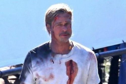 Tạo hình bầm dập của Brad Pitt trong phim hành động mới
